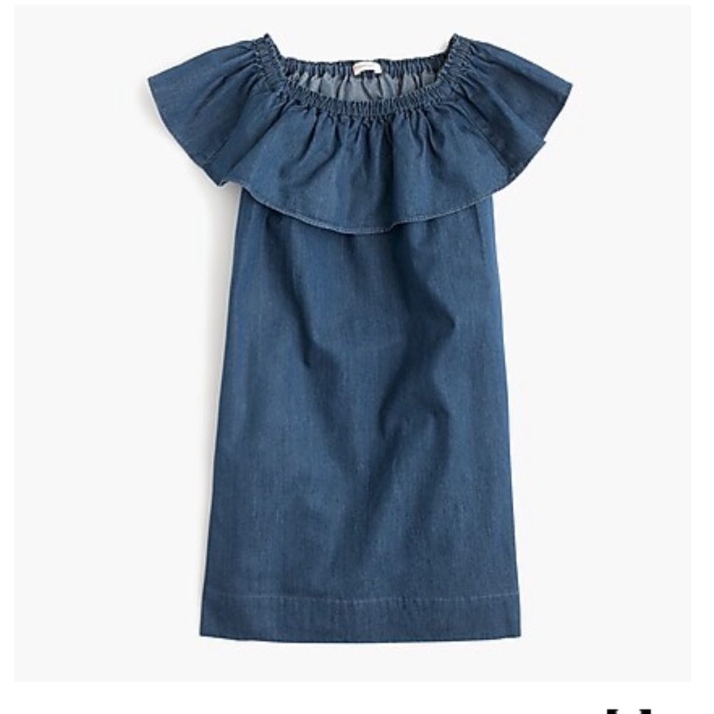 J Crew (crewcuts) off the shoulder denim dress